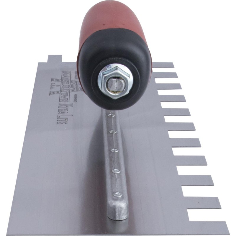 MARSHALLTOWN Standard Notched Trowel, Square Notch, 13x19x13 mm Notch Size,