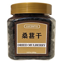 Dried Mulberries – 280g / 9.88oz Natural Sun-Dried White Mulberry Fruit, No Additives, Non-GMO, Sweet & Chewy Snack or Tea Ingredient, 桑葚干