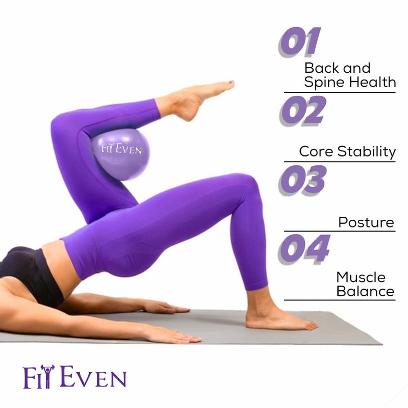 Fit Even Exercise Ball Purple, 9 Inch Soft PVC -