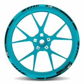Felgenrand Aufkleber Motorcycle Compatible with Yamaha MT-09 Midnight Cyan X710159VA