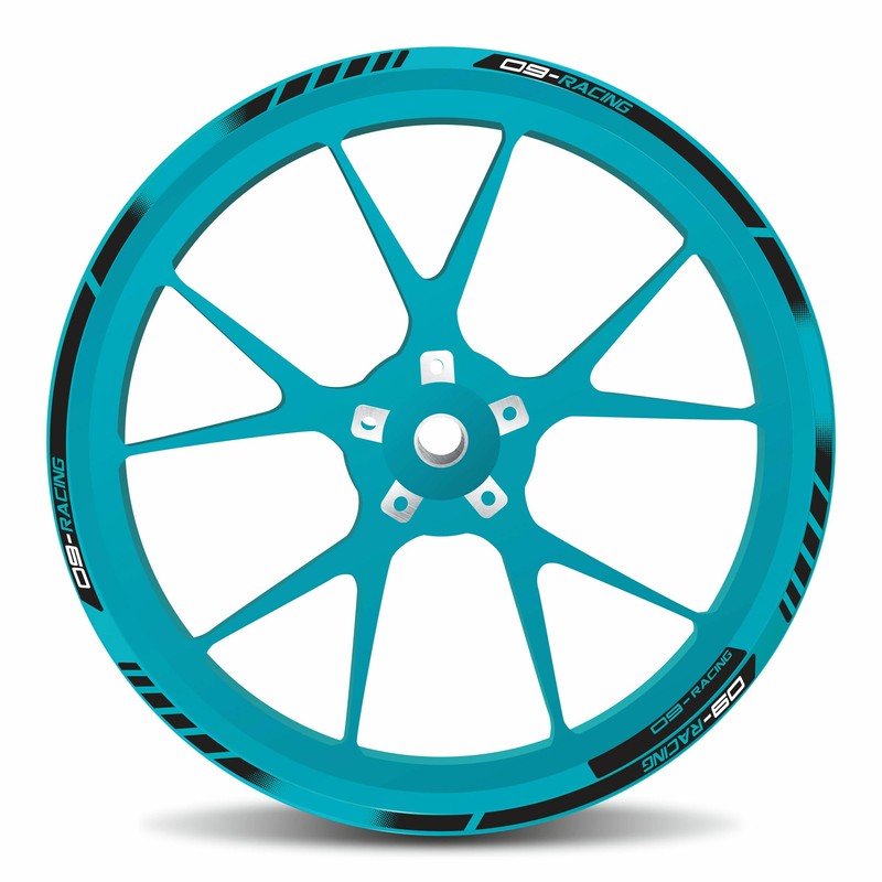 Felgenrand Aufkleber Motorcycle Compatible with Yamaha MT-09 Midnight Cyan X710159VA