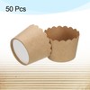 sourcing map 100Pcs Paper Baking Cups Small Brown Kraft Paper