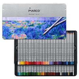 Marco Oil Colored Pencils, 72 Colors, Sketches, Wooden Colored Pencils, Oil-based, Soft Lead Colored Pencils Set, Hexagonal Axis, Standard Oil-based Pencils, Beginners, 72 Standard Colors, Beginners,