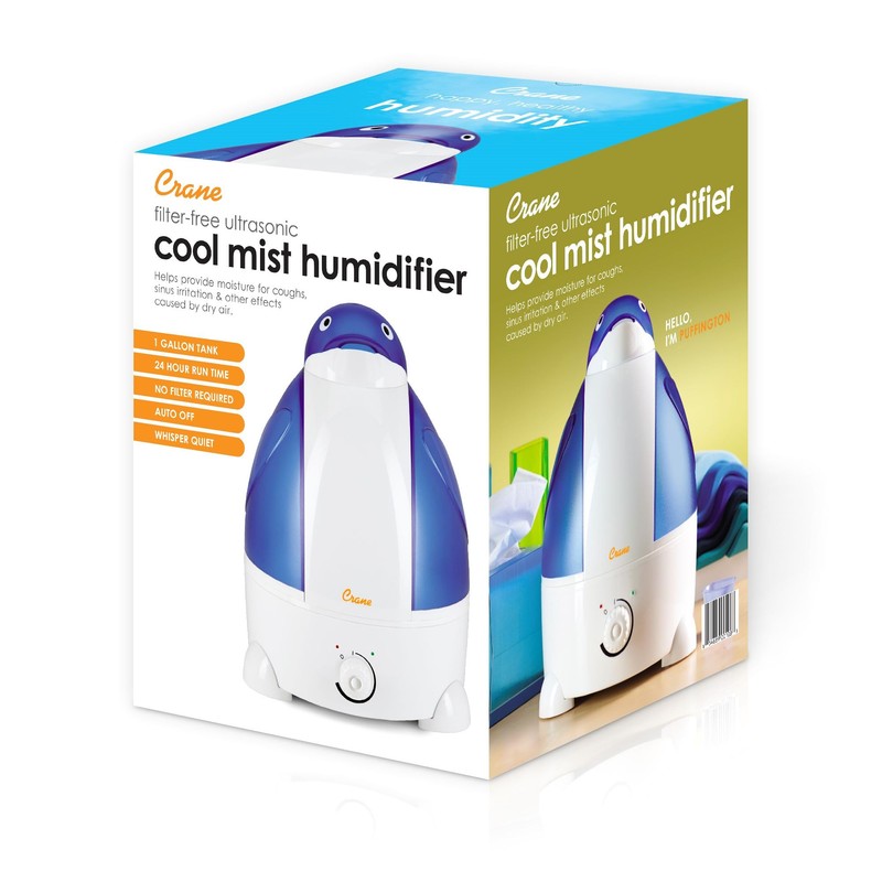 Crane Animal Humidifier for Bedroom, 1 Gal. Cool Mist Humidifier