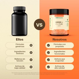Hierro + Vitamina C | 200 Capsulas | Vitalbotanics