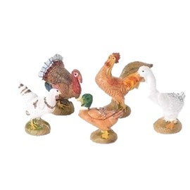 Fontanini Bethlehem Birds Italian Nativity Village Figurines Set of 5