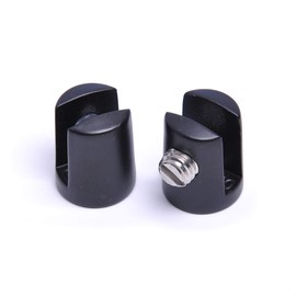 BSM Marketing Small Glass Shelf Brackets 4-6mm Thick Matt Black (8)