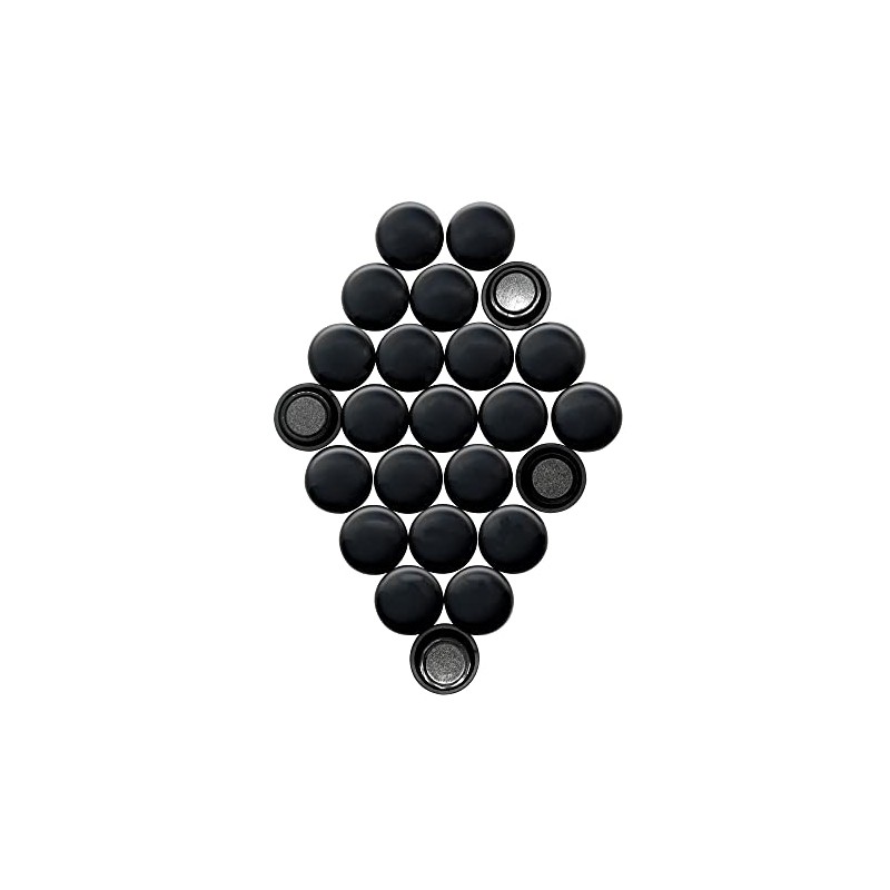 Small Black Planning Office Magnets for Fridge, Whiteboard, Noticeboard, Filing