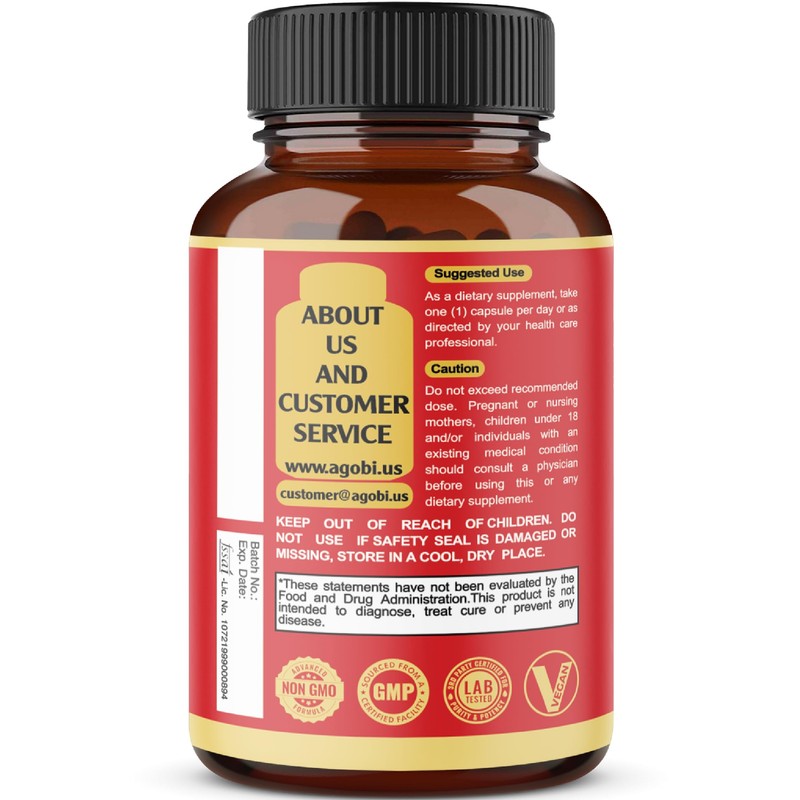 90 Capsules - Ashwagandha Supplement Capsules - Ginger Root, Turmeric,