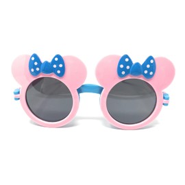 EHH - Kids Mouse Ear Round Flip Out Sunglasses (Classic Pink/Blue Bows)