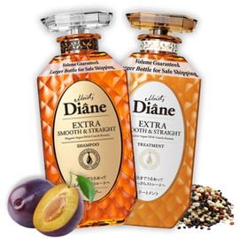 Moist Diane Moist Diane Keratin Shampoo & Conditioner Set for Frizzy & Coarse Hair Women & Men, Organic Hair Care with Argan Oil & Plum Oil from Japan, Silicone & Sulfate Free, SMOOTH & STRAIGHT, 15.2 Fl Oz, 2EA