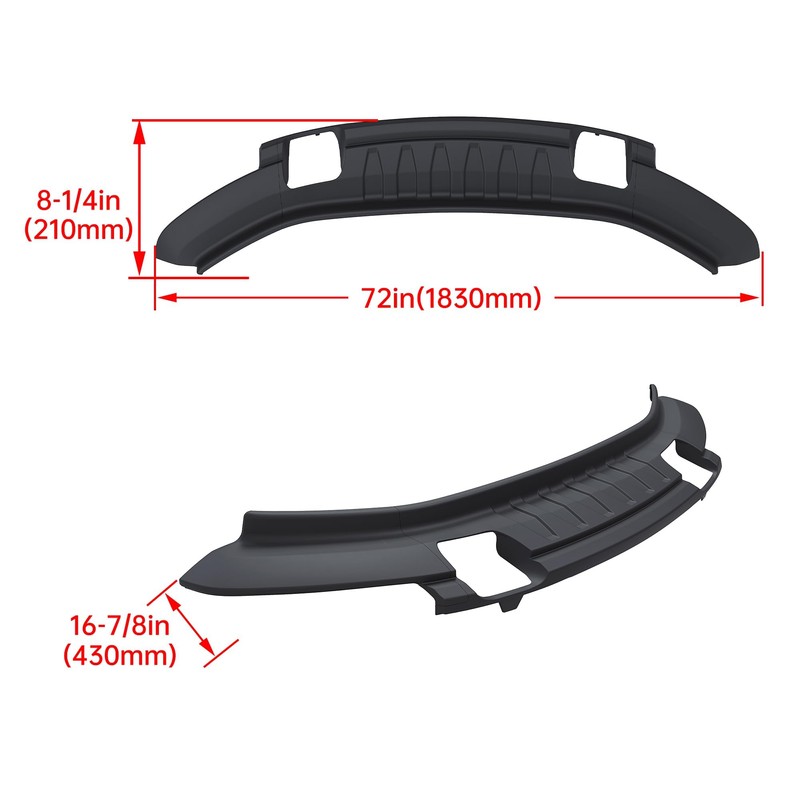 KUAFU 3PCS Front Bumper Lower Valance Compatible with 2009-2014 Ford