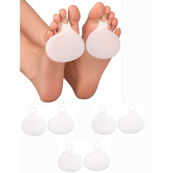 3 Pairs Metatarsal Pads, Ball of Foot Cushion Pads, Toe Separator Feet Gel Cushions Foot Pads for The Relief of Sesamoiditis and Morton Nerve Pain