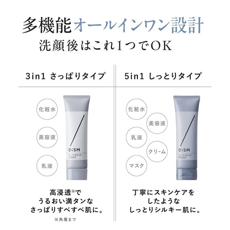DISM All-in-One Gel Moist (Moist Type) + Creamy Foam Wash
