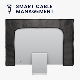 kwmobile Monitor Cover Compatible with 31-32" Monitor - Dust Cover Computer Screen Protector - Dark Grey
