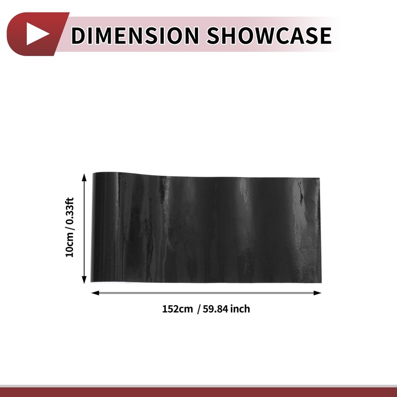 X AUTOHAUX Black Protective Car Wrap Film 0.33ft x 59.84inch