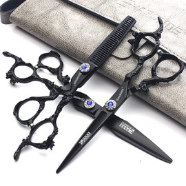 Hairdresser Professional 6 Inch - 7 Inch High-End JP440c Hairdressing Scissors Suit Hairstyle Tools Hair Scissors Set (6 Inch 3 Pieces)