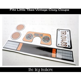 The Toy Restore Replacement Decals Fits Little Tikes Vintage Original Cozy Coupe Car Orange