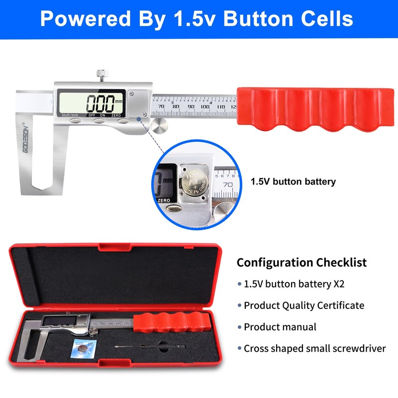 GODESON Disc Brake Rotor Micrometer,Digital Caliper Measuring Tool for Disc