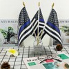 Newperlite Thin Blue Line American Police Stick Flag Small Mini