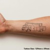 'Fire Truck' Temporary Tattoo - Water Resistant, Skin-Safe, Non-Toxic Transfer