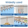 LBYOJKD Double Sided Shower Curtain Hooks with Smooth Gliding Roller