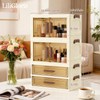 LiliGloris Makeup Organizer with Drawers & Compartments, Modular Stackable Cosmetic
