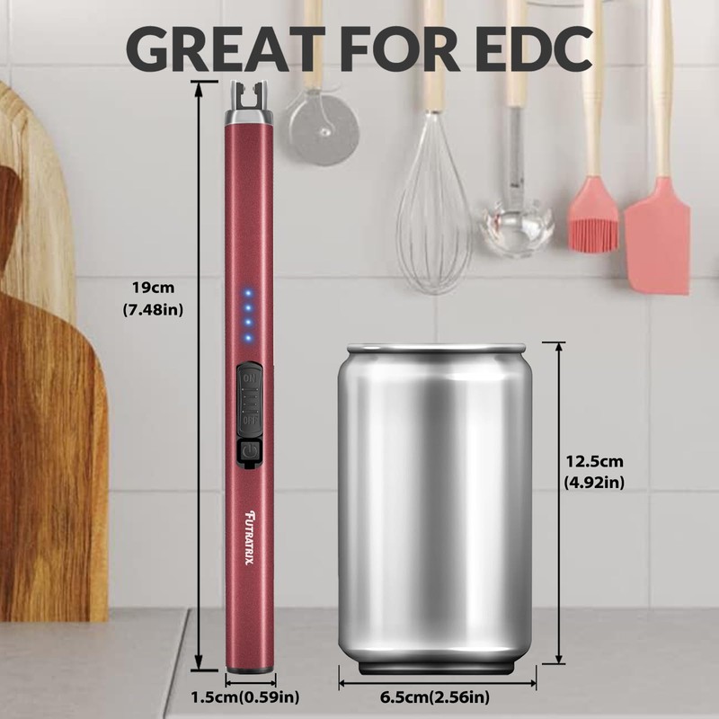 Futratrix Electronic Lighter Arc Windproof Flameless USB Rechargeable Lighter with