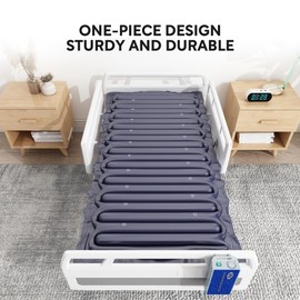 VOCIC Alternating Air Pressure Mattress with Micro-Ventilation Holes, Bed Sore Pads, Electric Quiet Pump System, Sleep Mode, Air Mattress for Hospital Bed-S12VA