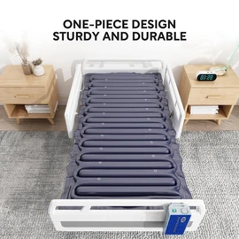 VOCIC Alternating Air Pressure Mattress with Micro-Ventilation Holes, Bed Sore Pads, Electric Quiet Pump System, Sleep Mode, Air Mattress for Hospital Bed-S12VA