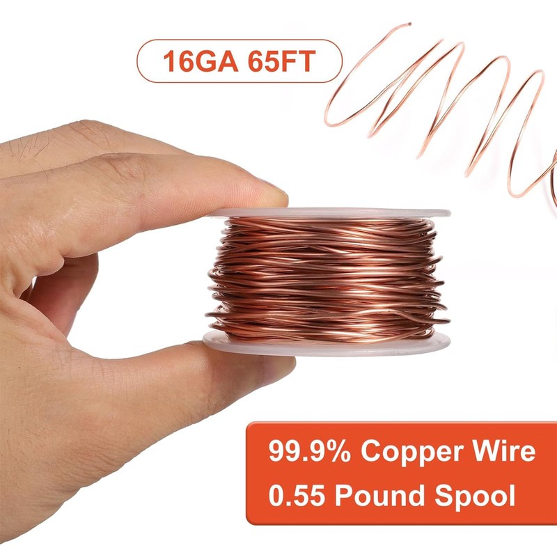 1 Piece Copper Wire 20 Metres (16 Gauge) Pure Bare