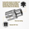 sourcing map 4pcs E-Torx Socket 3/8" Drive E10 External Torx