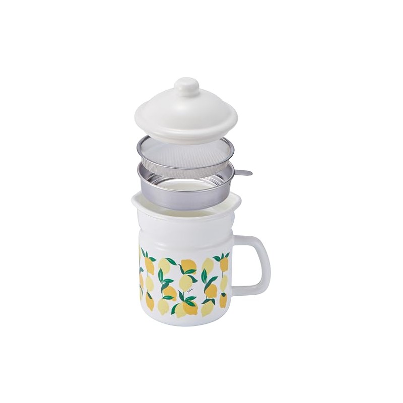 BACKYARD FAMILY Plune Enameled Oil Pot, Lemon