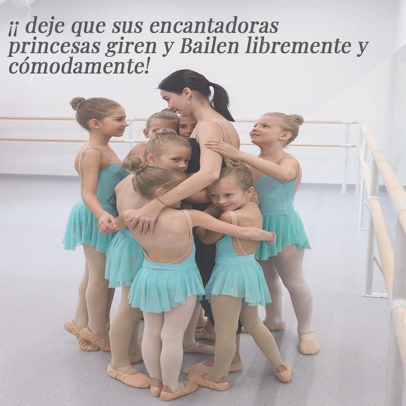 Vestido Manga Corta para Danza Ballet, Leotardo Danza Algodón para