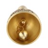 Hand Call Bell 4.7in Long Pure Brass Exquisite Carved Pattern