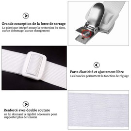 Bed Tensioners, 8 Pack Adjustable Elastic Tie Down Straps Adjustable Bed Corner Sofa Mattress Sofa Ironing Cover Seat Cushion Cushion (White, 8 Pack)