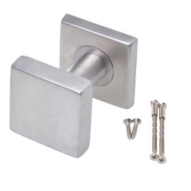 Aqbau® Door Knob Set, Elegant Stainless Steel Square on Square Rosette Solid Workmanship, Complete Door Handle Set for Indoor, Door Knob Knob, Door Handle, Door Handle