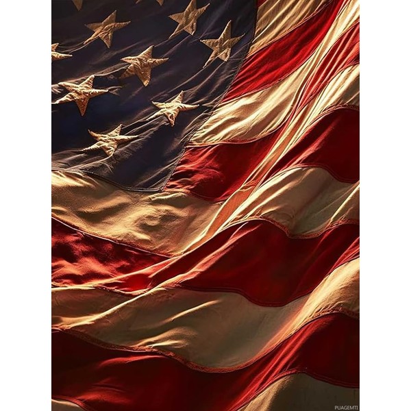 PUAGEMTI American Flag Diamond Art Painting Kits for Adult, American