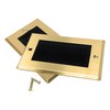 Dual Gang Brush Wall Outlet Cable Entry Plate, Tidy Mount