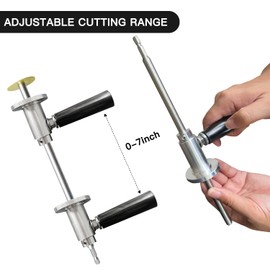 Inside Pipe Cutter for PVC Pipe Cutter, with Diamond Grit Cutting Wheel and Handle,7-Inch Adjustable Cutting Depth,PVC Pipe Inside Cutter Set with 1/4 Hex Shank Internal Plastic