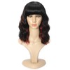 Ucubb Short Curly Wigs with Bangs for Women 14 Inches