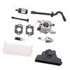 Carburetor Kit Strong Sparking Plug Air Filter Fuel Line Strainer