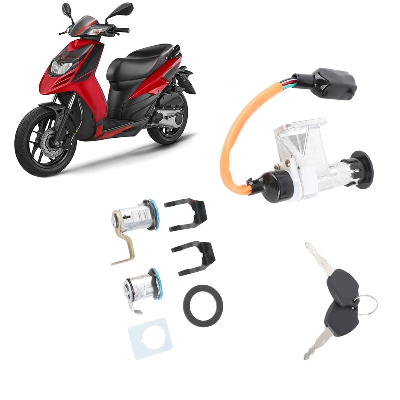 Ignition Switch Assembly Stainless Steel for Chinese GY6 Electric Scooter