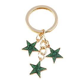 Meefisher Women's Stars Bag Charms Cute Enameled Keychain Keyring for Purse Accessories Kawaii Aesthetic Gifts,Green-B