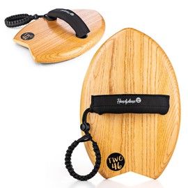 Woodsandwaves Handboard - The 1st Surfboard to Go | Novelty Hand - Surfboard Made of Shatterproof Hardwood (Including Bag) | Bodyboard - Surf Trend from Australia for Beginners and Professionals