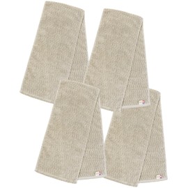 Bloom Imabari Towel Certified, Scarf Towel, Set of 4, Ash Sports Towel, 8.7 x 39.4 inches (22 x 100 cm), Water Absorbent, Quick Drying, 100% Cotton, Made in Japan (Gurege)