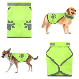 Doggie Style Store Yellow Hi-Vis High Visibility Fluorescent Dog Pet Puppy Safety Vest 5 Sizes Reflective Top Hi Vis Night Jacket Coat Shirt Size XXL