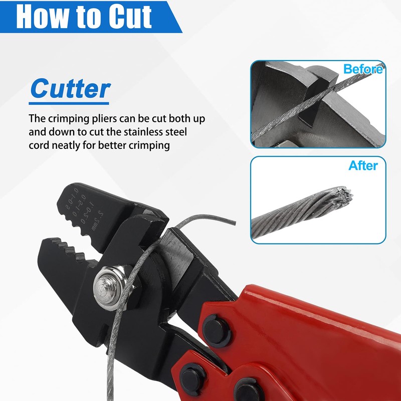 JSHANMEI Fishing Crimping Tool Heavy Duty Crimper Pliers with Crimp