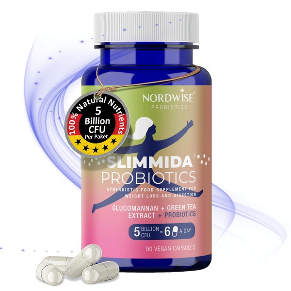 NORDWISE Slimmida 90 Probiotika Kapseln hochdosiert zum Gewichtsmanagement (5 Mrd