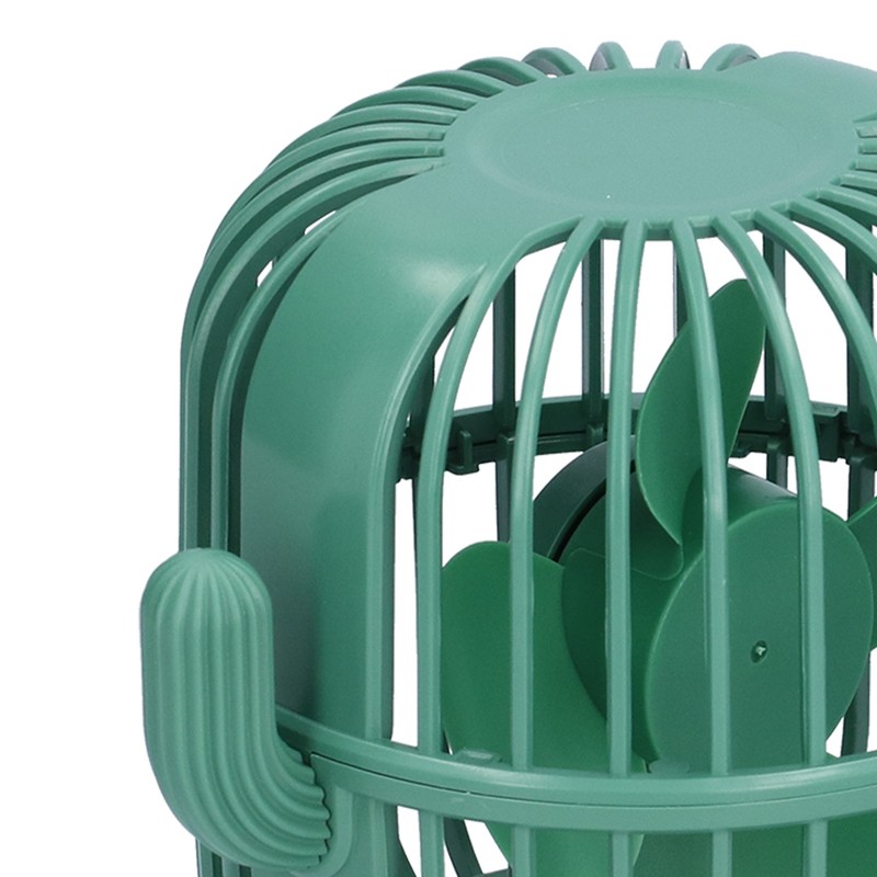 Mini Fan Cactus Shape Shaking Head Low Noise USB Charging